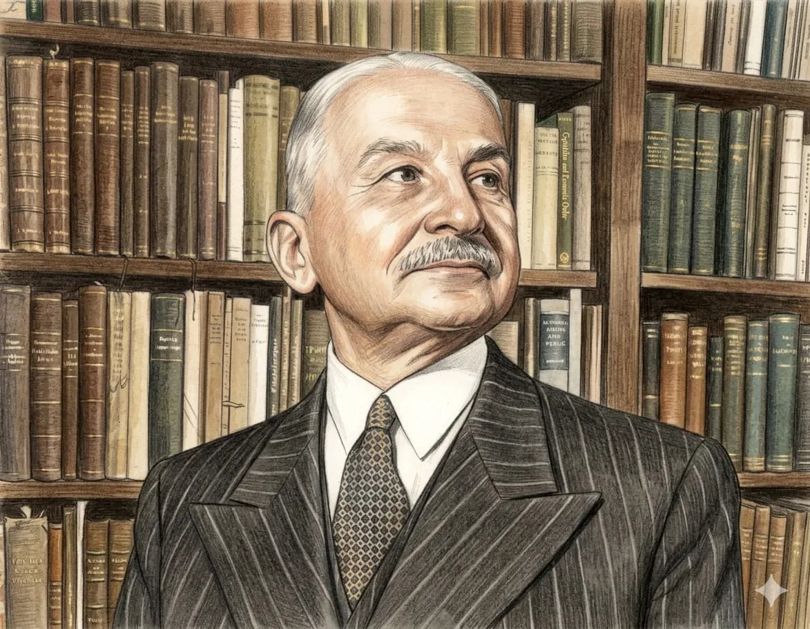 Ludwig von Mises — economista austríaco, fundador da praxeologia e principal teórico da Escola Austríaca de Economia, cujas ideias sobre socialismo e livre mercado continuam influenciando o pensamento econômico global