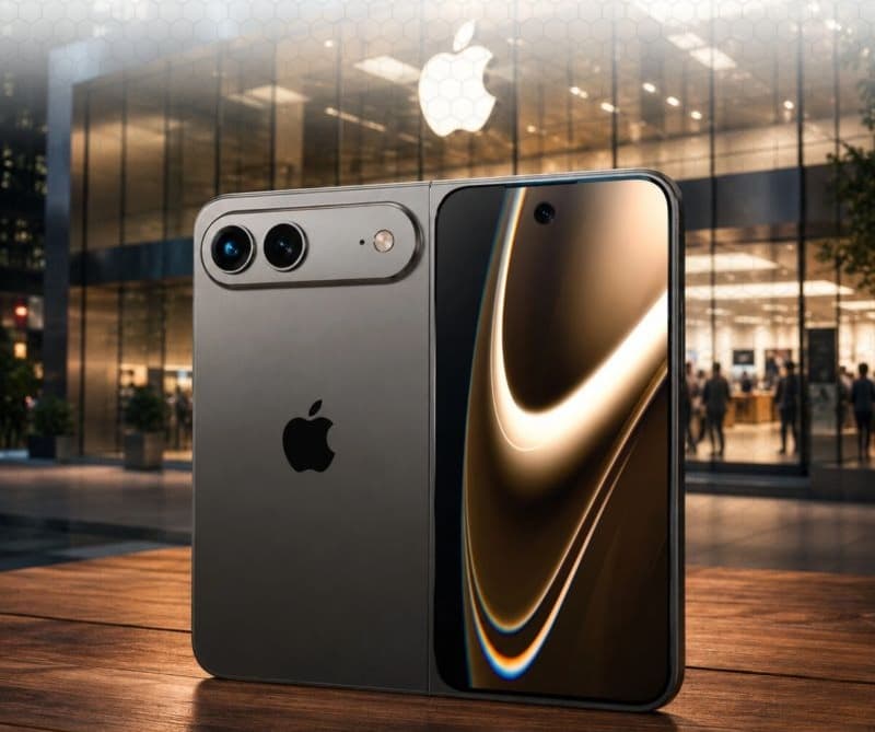 iPhone Duo, o primeiro smartphone dobrável da Apple, lançado em setembro de 2026, representando a transformação da empresa de fabricante de hardware para plataforma de serviços recorrentes com US$ 109 bilhões em receita anual
